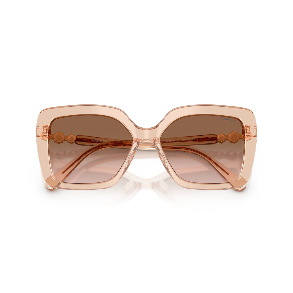0Sk6049 Bold Oversized Square Sunglasses with Crystal Embellishments