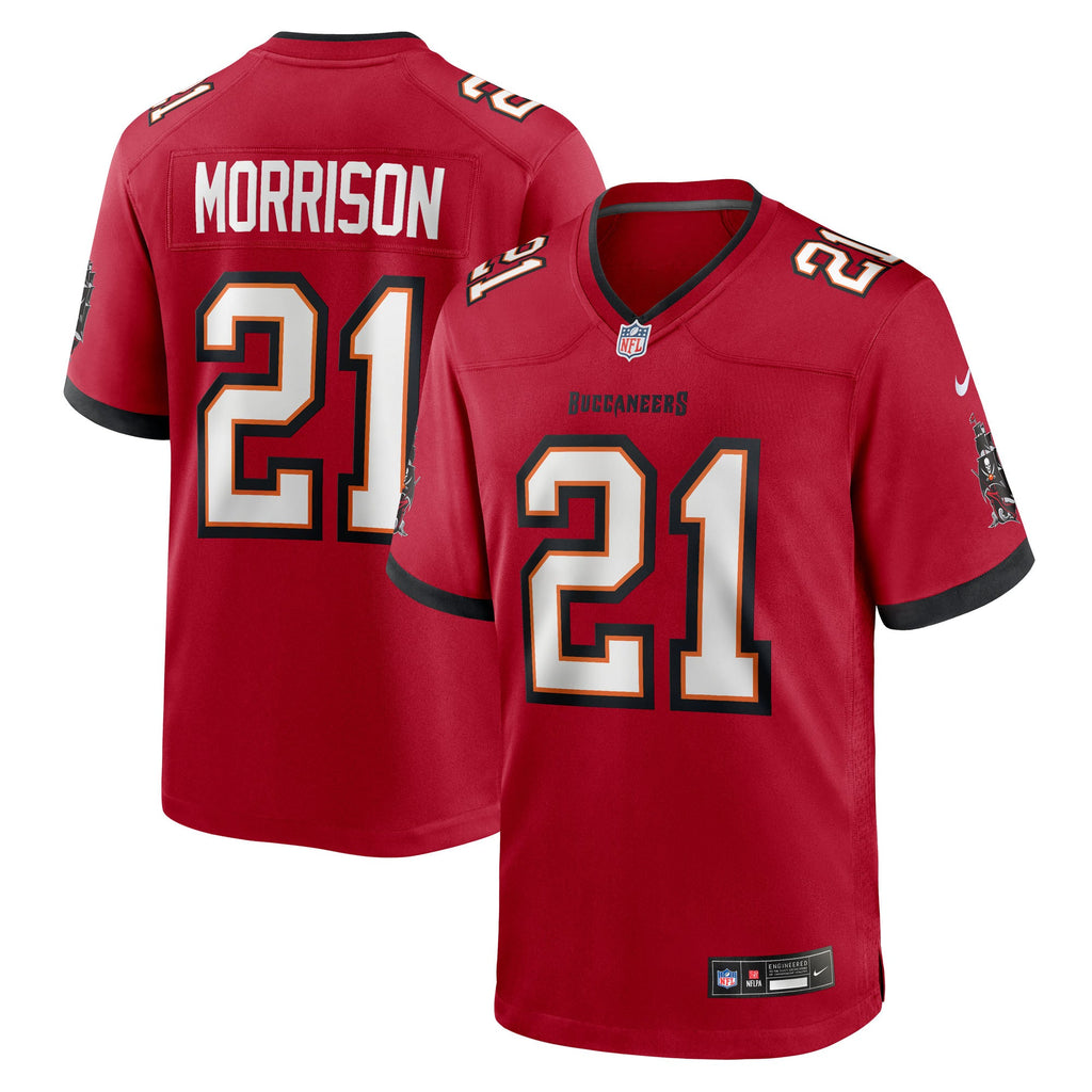 Tampa Bay Buccaneers Benjamin Morrison Red Team Game Jersey