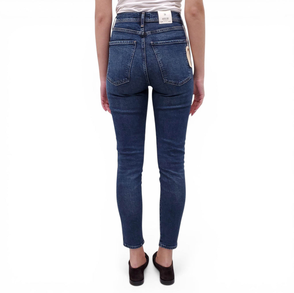 AGOLDE 'ROXANNE SUPER HIGH RISE' SKINNY JEANS - SIZE 26