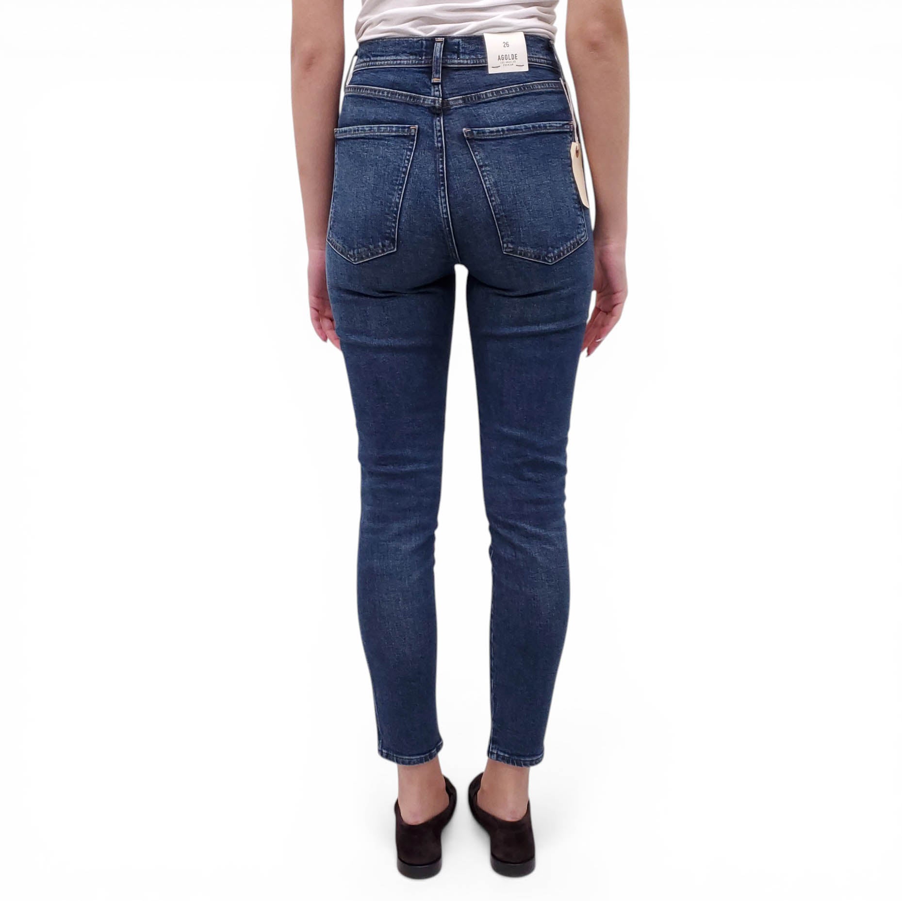 AGOLDE 'ROXANNE SUPER HIGH RISE' SKINNY JEANS - SIZE 26