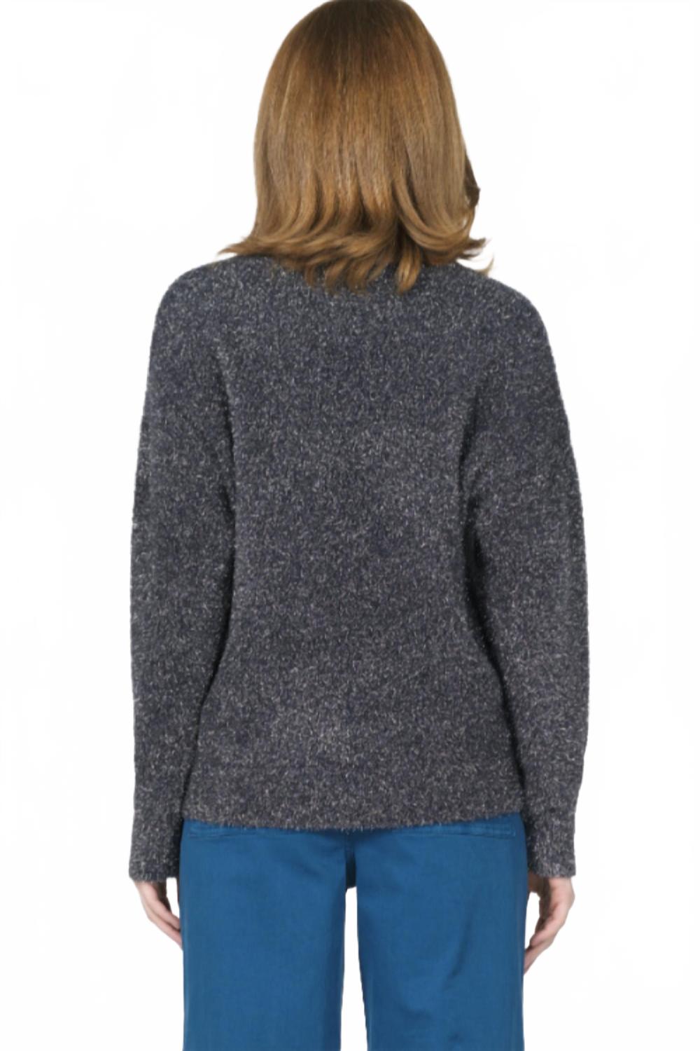 Jaylani Crewneck Sweater In Silver Nightfall