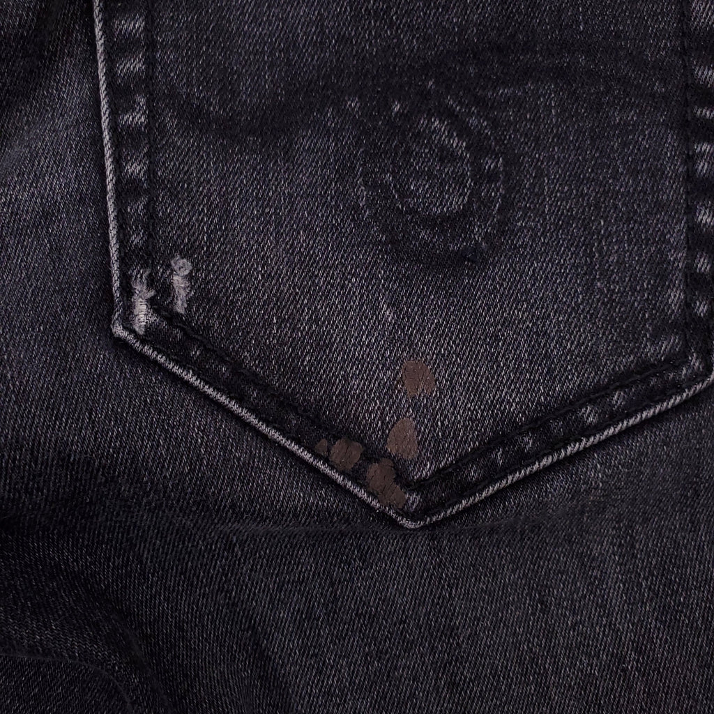 R13 BLACK ‘ALISON CROP’ JEANS IN 'COAL’ - SIZE 25