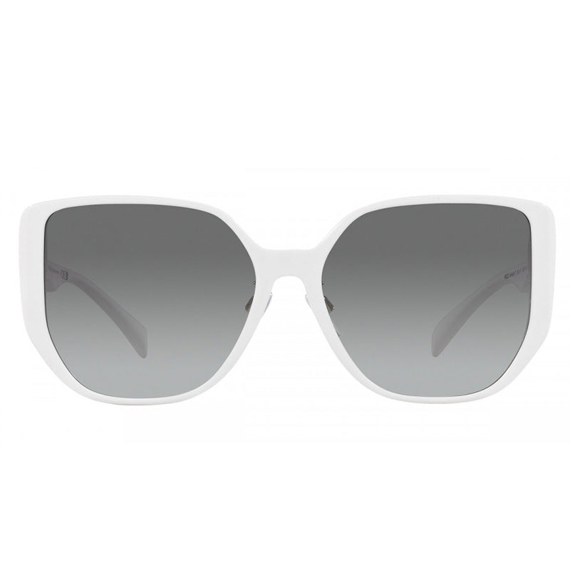 Versace Sunglasses Cat Eye Full Rim, White Frame And Grey Gradient Lens Ve4449D314/11