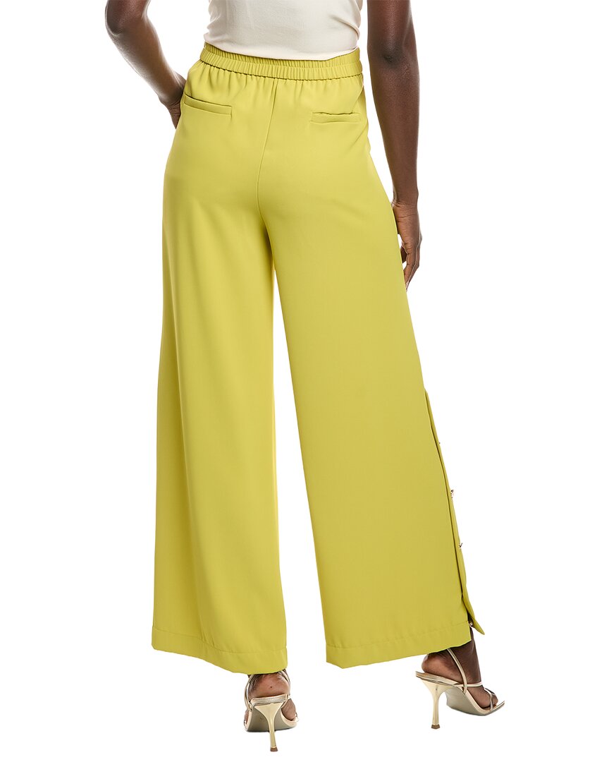 Gracia Wide Leg Half Button Open Casual Pant
