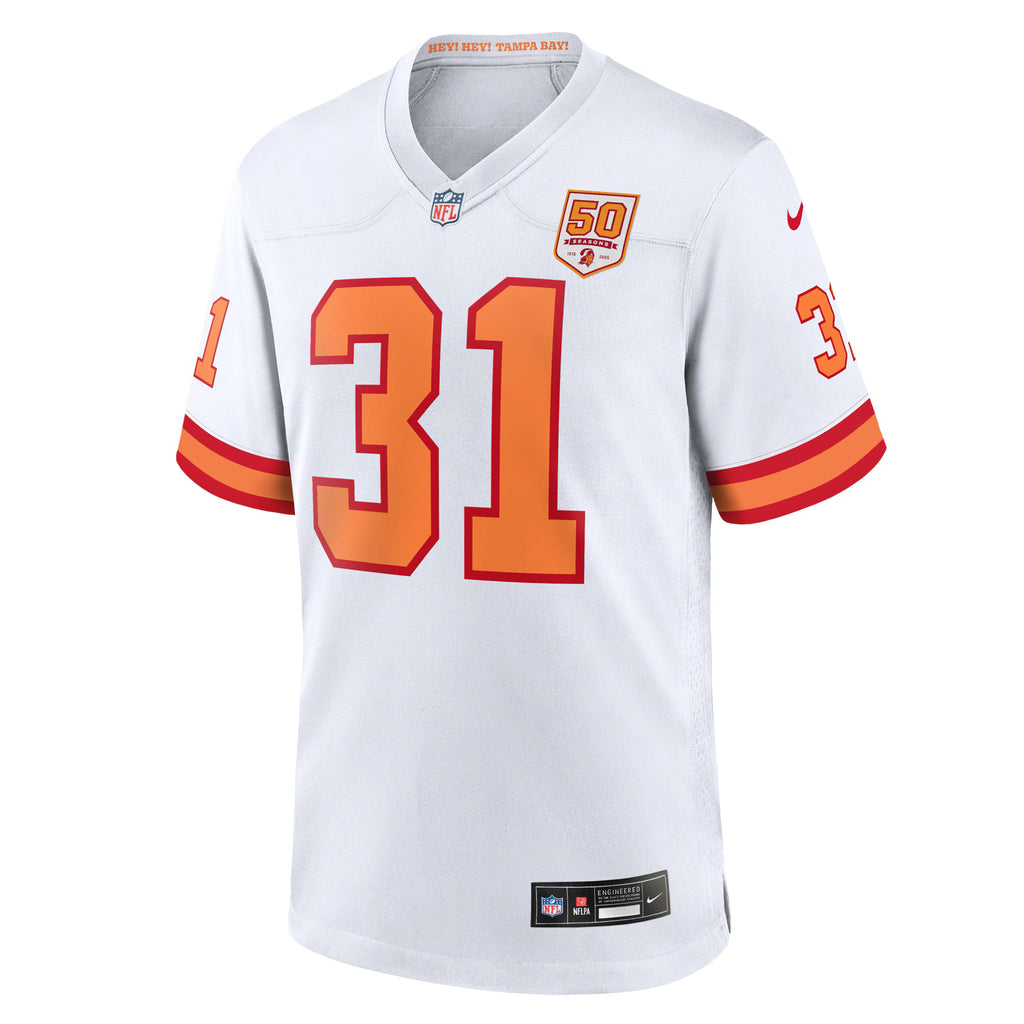 76 Tampa Bay Buccaneers Antoine Winfield Jr. White 50th Season Game Jersey