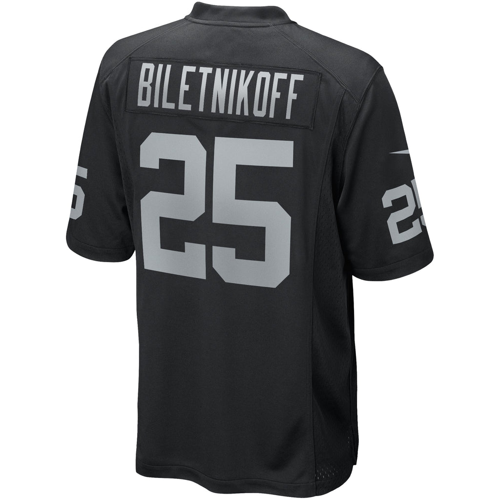 Las Vegas Raiders Fred Biletnikoff Black Game Retired Player Jersey