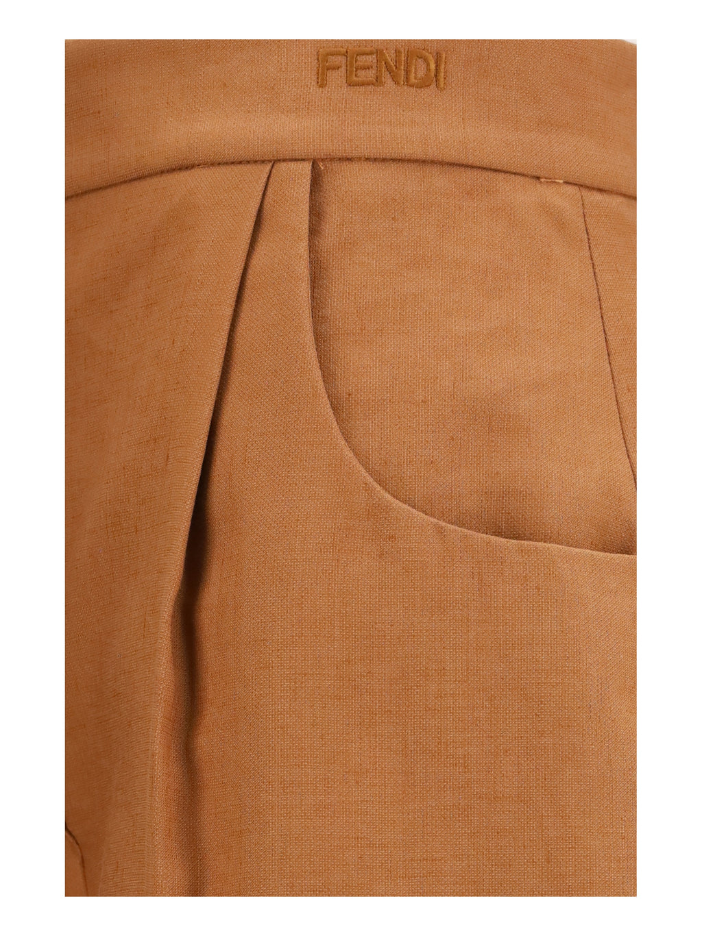 Fendi Women Cotton And Linen Balloon Pants