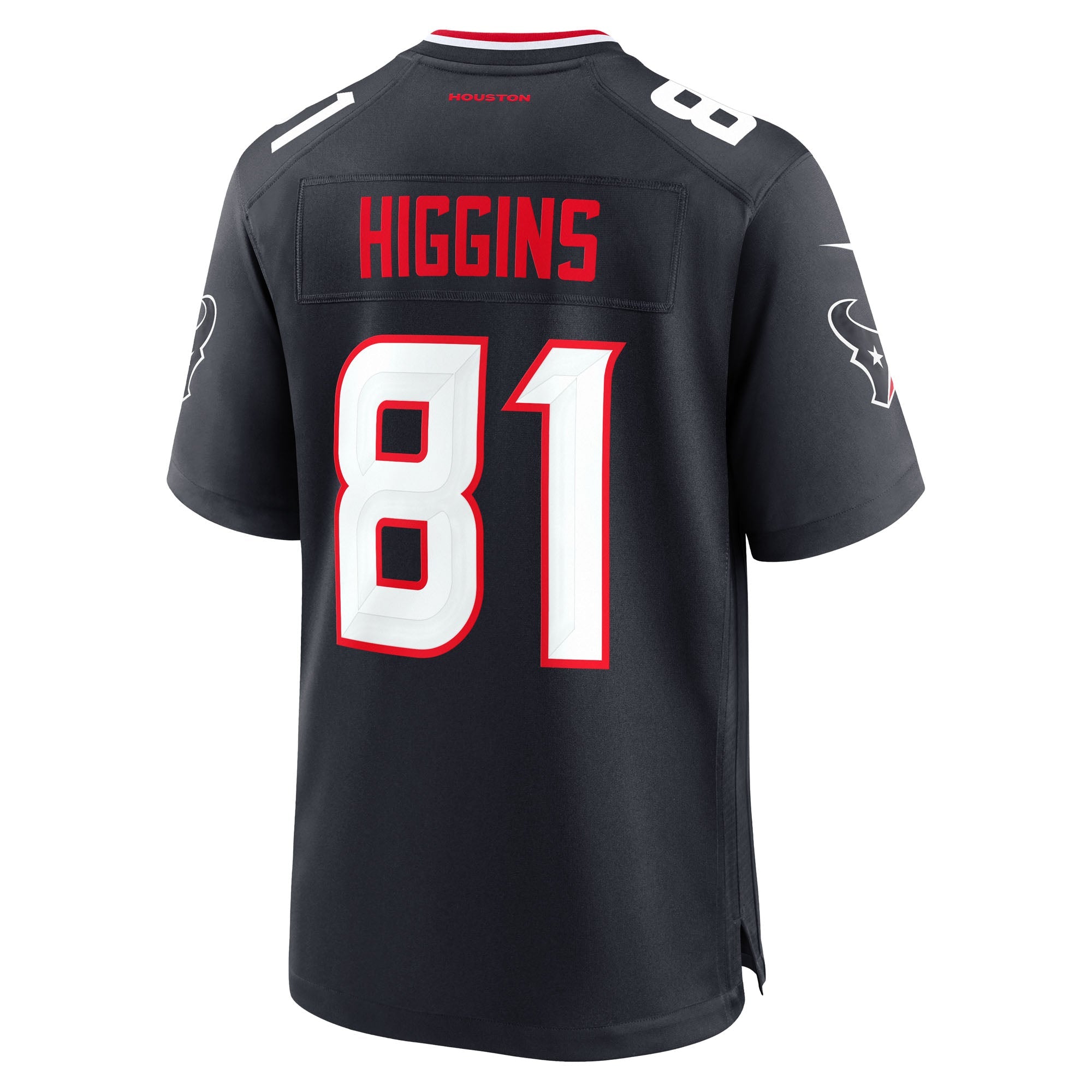 Houston Texans Jayden Higgins Navy Game Jersey