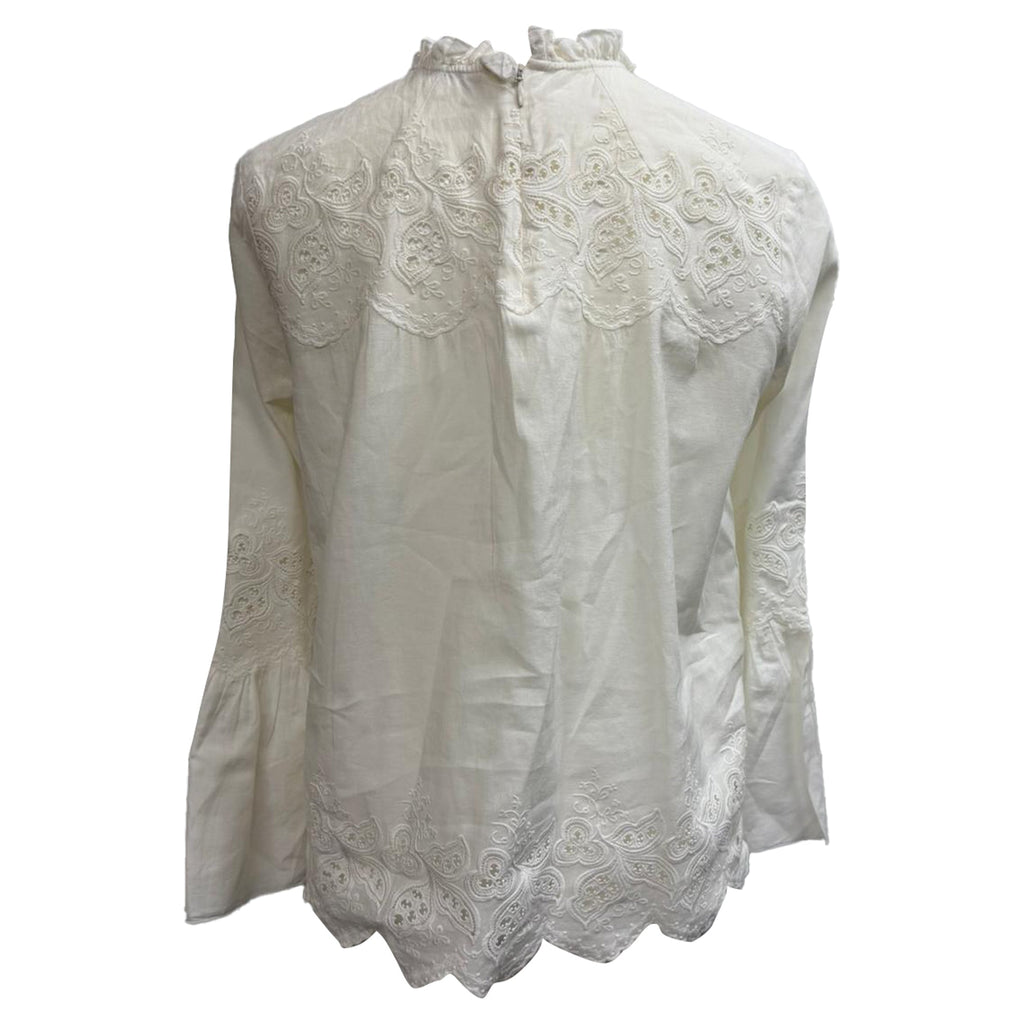Ulla Johnson Halsey Blouse in White Cotton