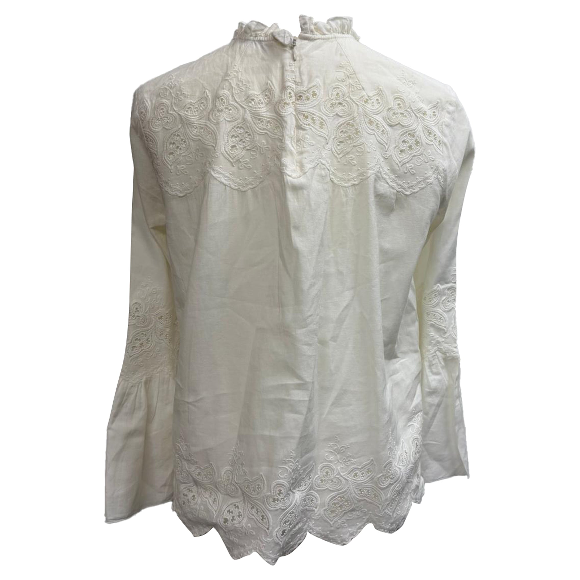 Ulla Johnson Halsey Blouse in White Cotton