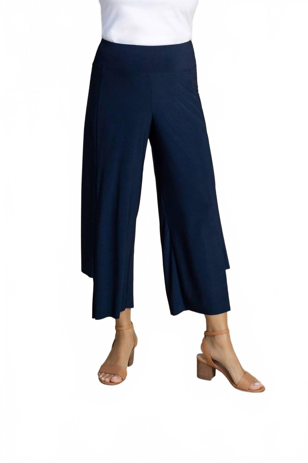 Splice Double Up Crop Pant In Navy