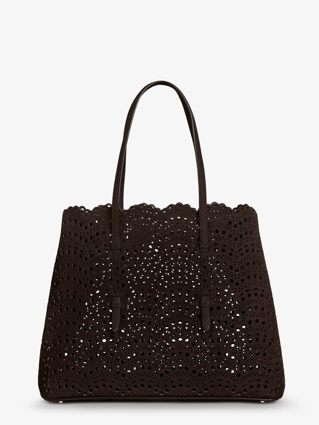 Alaia Women Mina 37 Leather With Vienne Motif Shoulder Bag