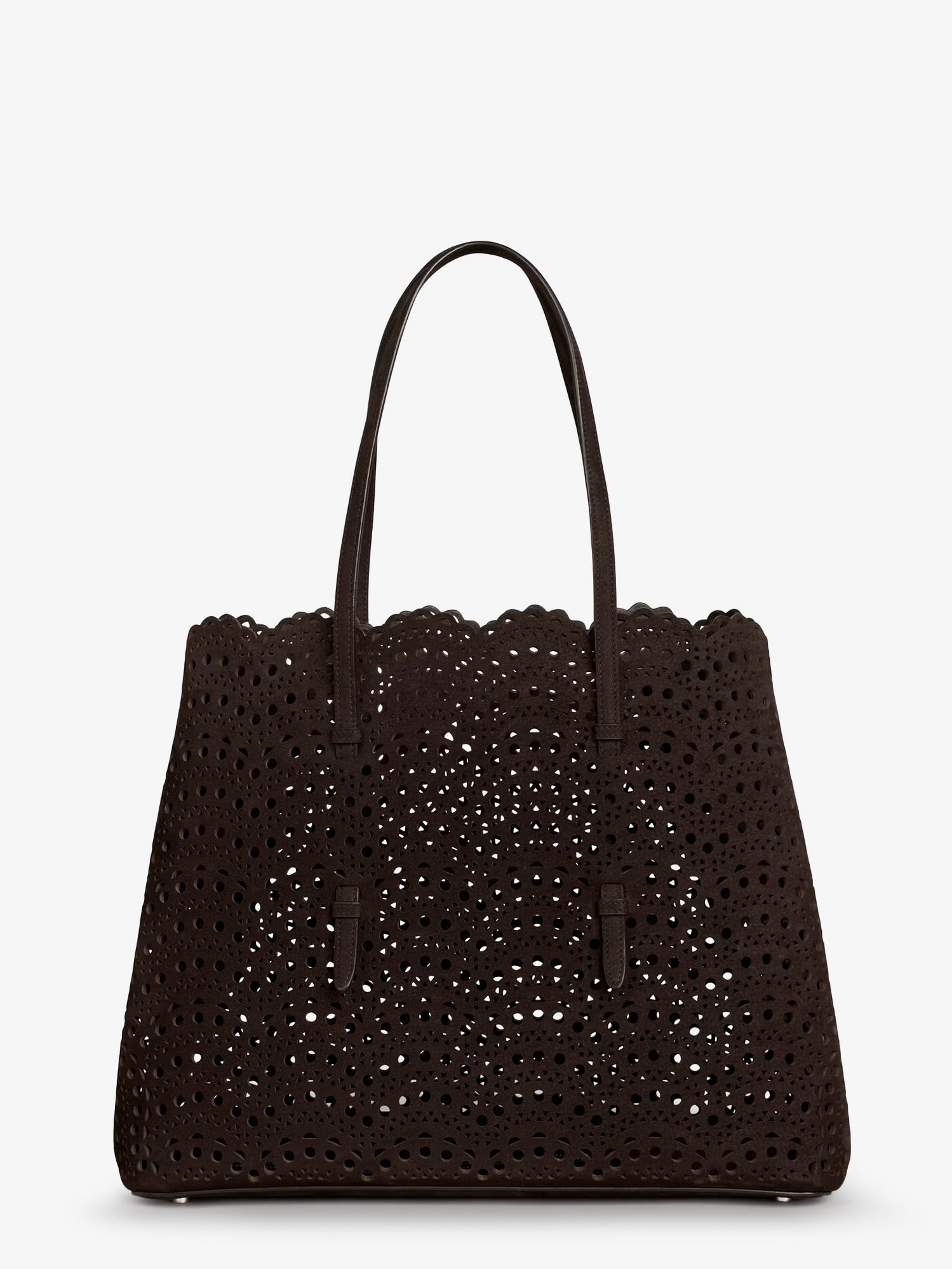 Alaia Women Mina 37 Leather With Vienne Motif Shoulder Bag