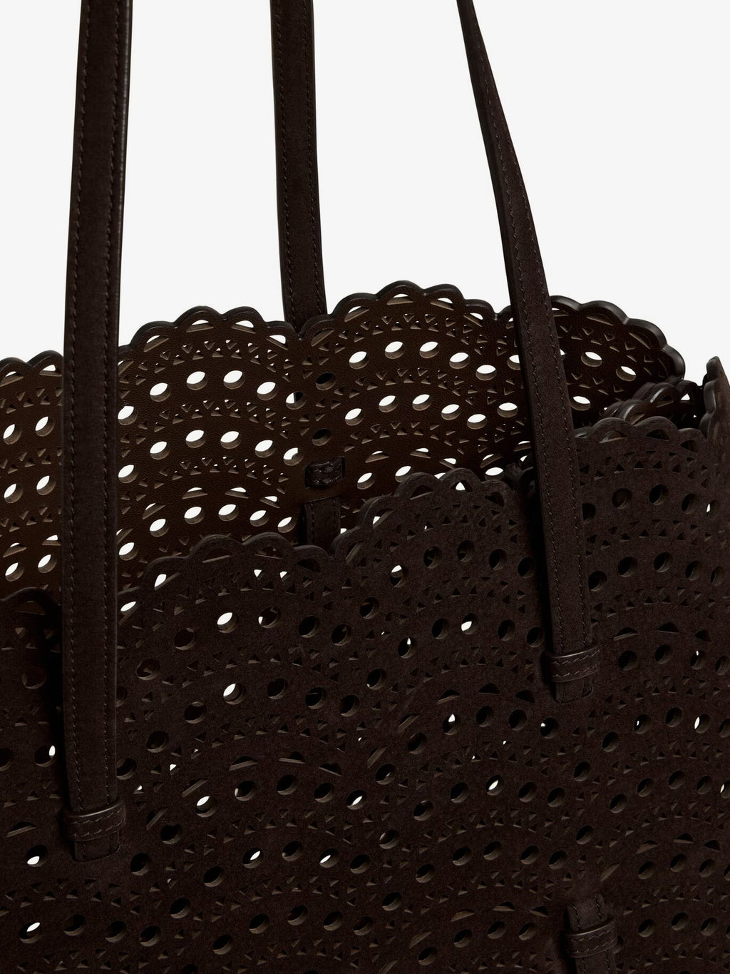Alaia Women Mina 37 Leather With Vienne Motif Shoulder Bag