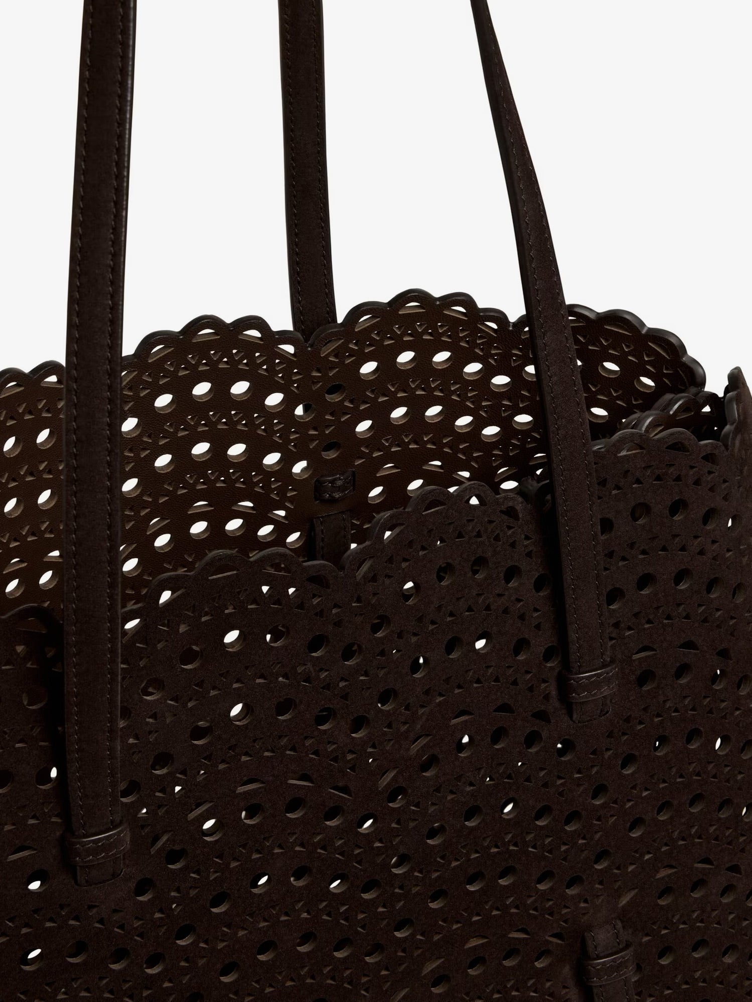 Alaia Women Mina 37 Leather With Vienne Motif Shoulder Bag