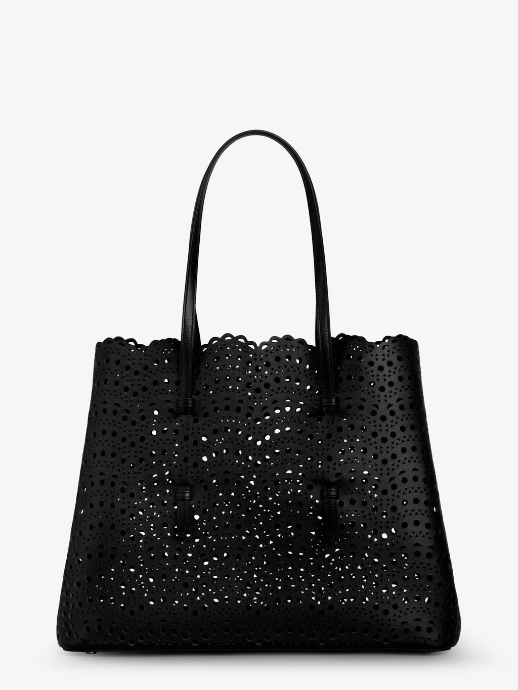 Alaia Women Mina 37 Leather Shoulder Bag With Vienne Motif