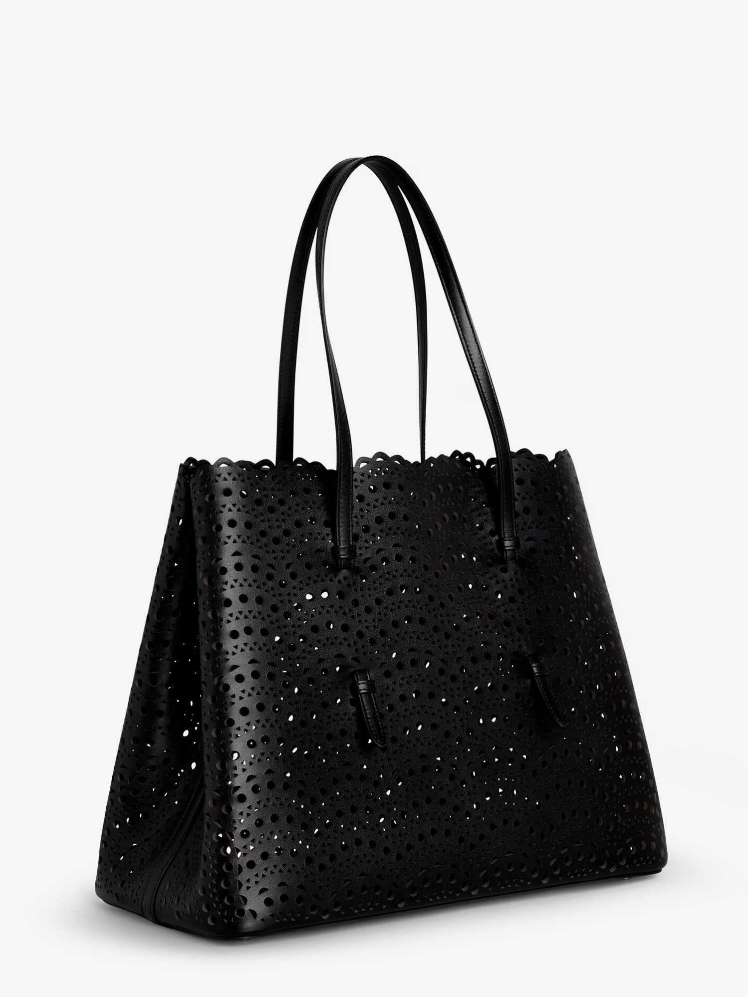 Alaia Women Mina 37 Leather Shoulder Bag With Vienne Motif
