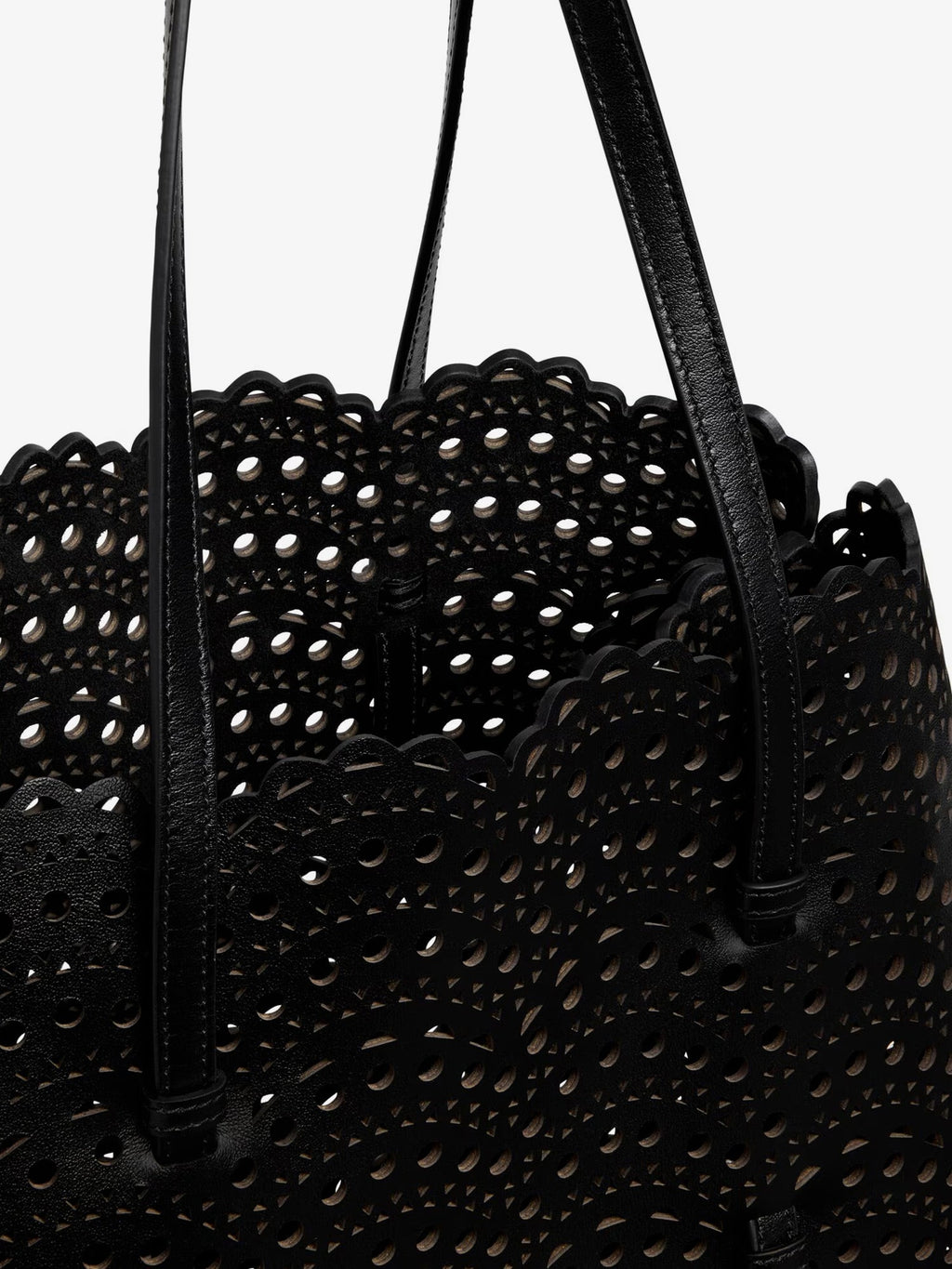 Alaia Women Mina 37 Leather Shoulder Bag With Vienne Motif