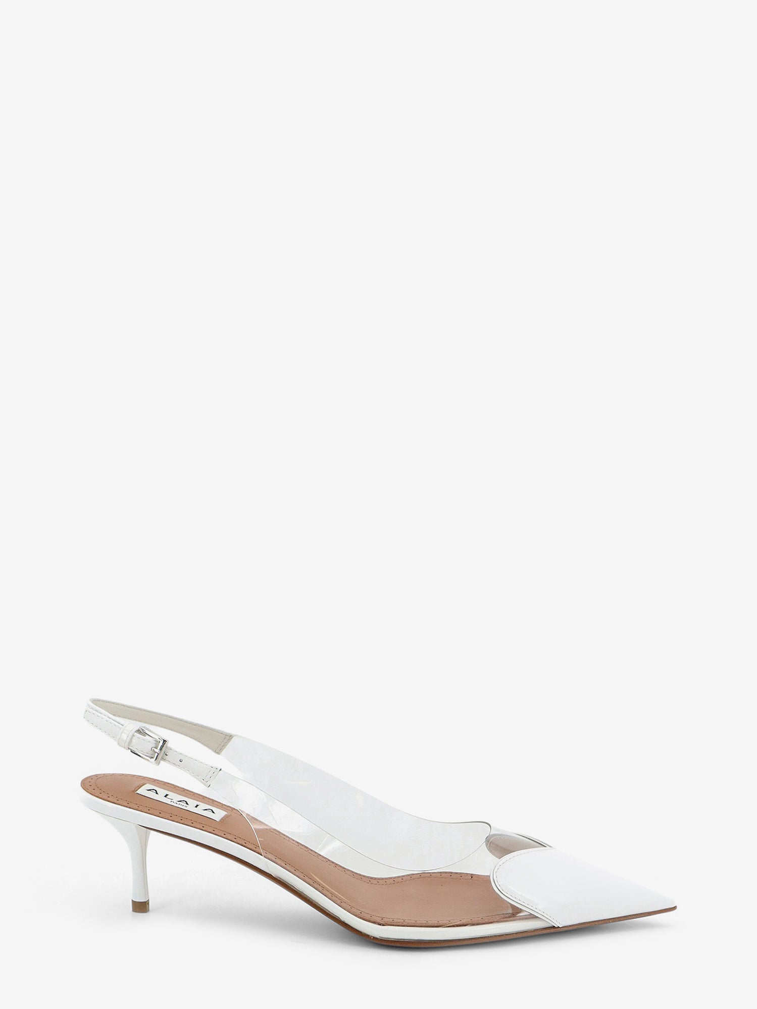 Alaia Women Le Coeur Slingback Pvc And Leather Pumps