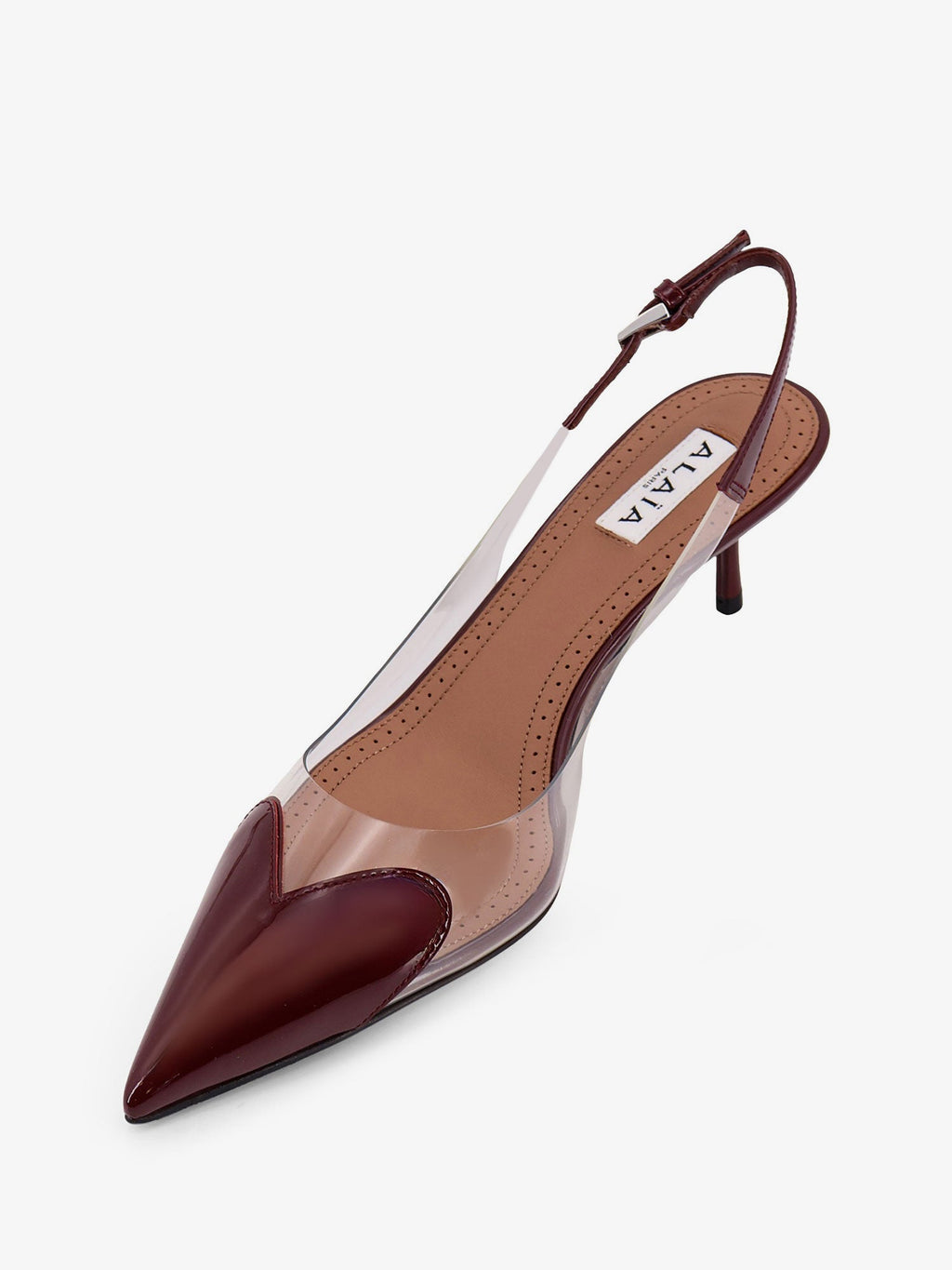 Alaia Women Le Coeur Pvc And Leather Slingback Decollete