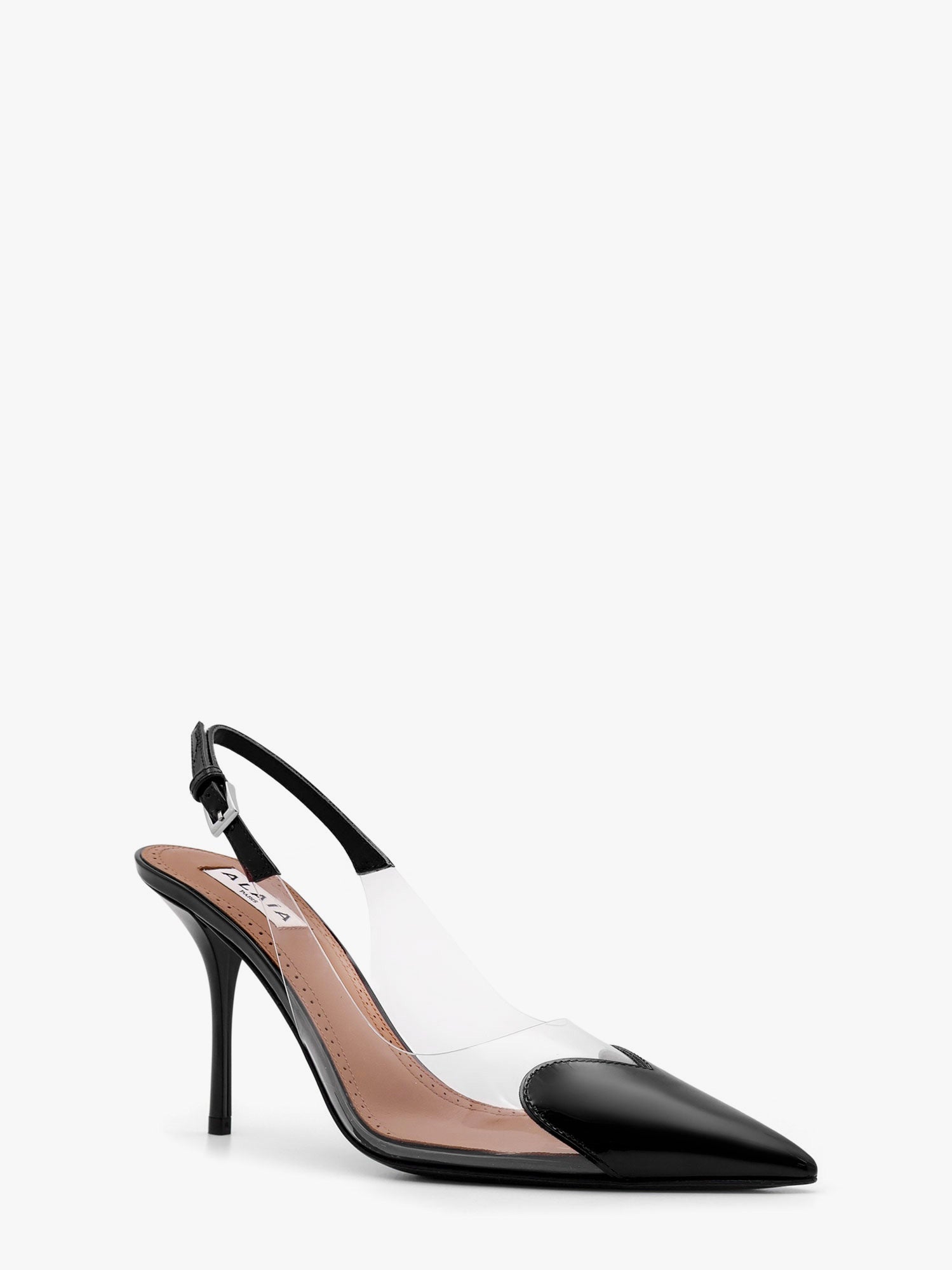 Alaia Women Le Coeur Slingback Pvc And Leather Pumps