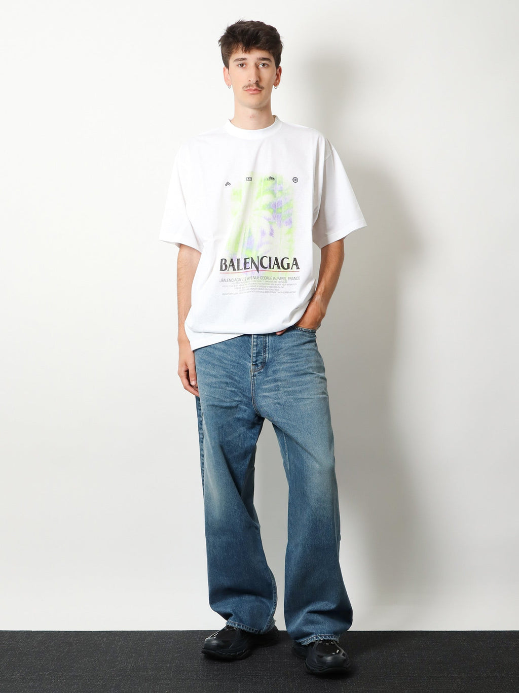Balenciaga Men The Window Cotton T-Shirt