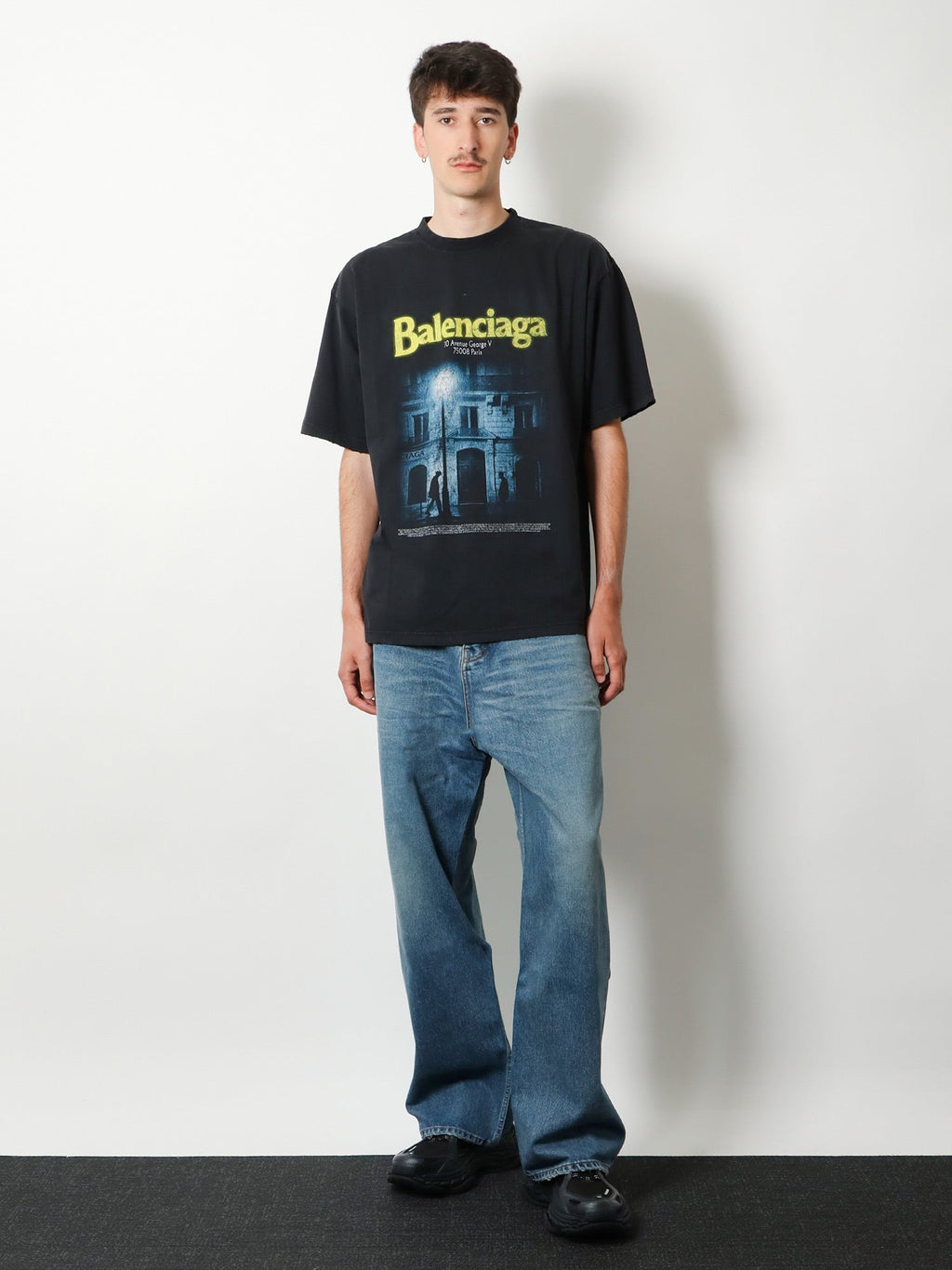 Balenciaga Men The Address Cotton T-Shirt