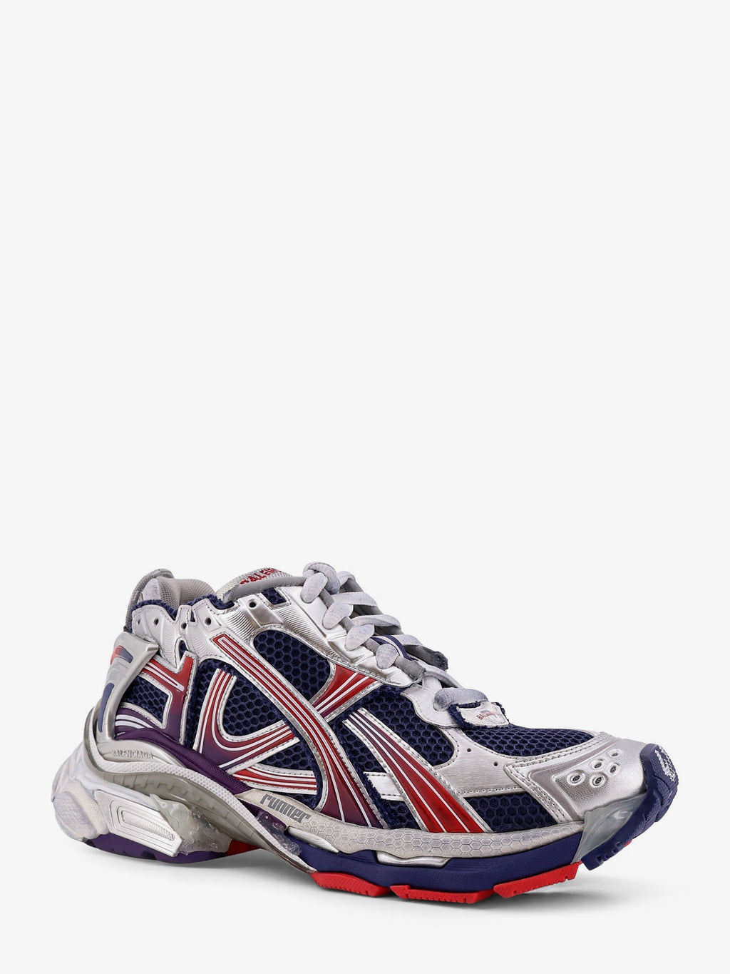 Balenciaga Men Mesh And Nylon Runner Sneakers