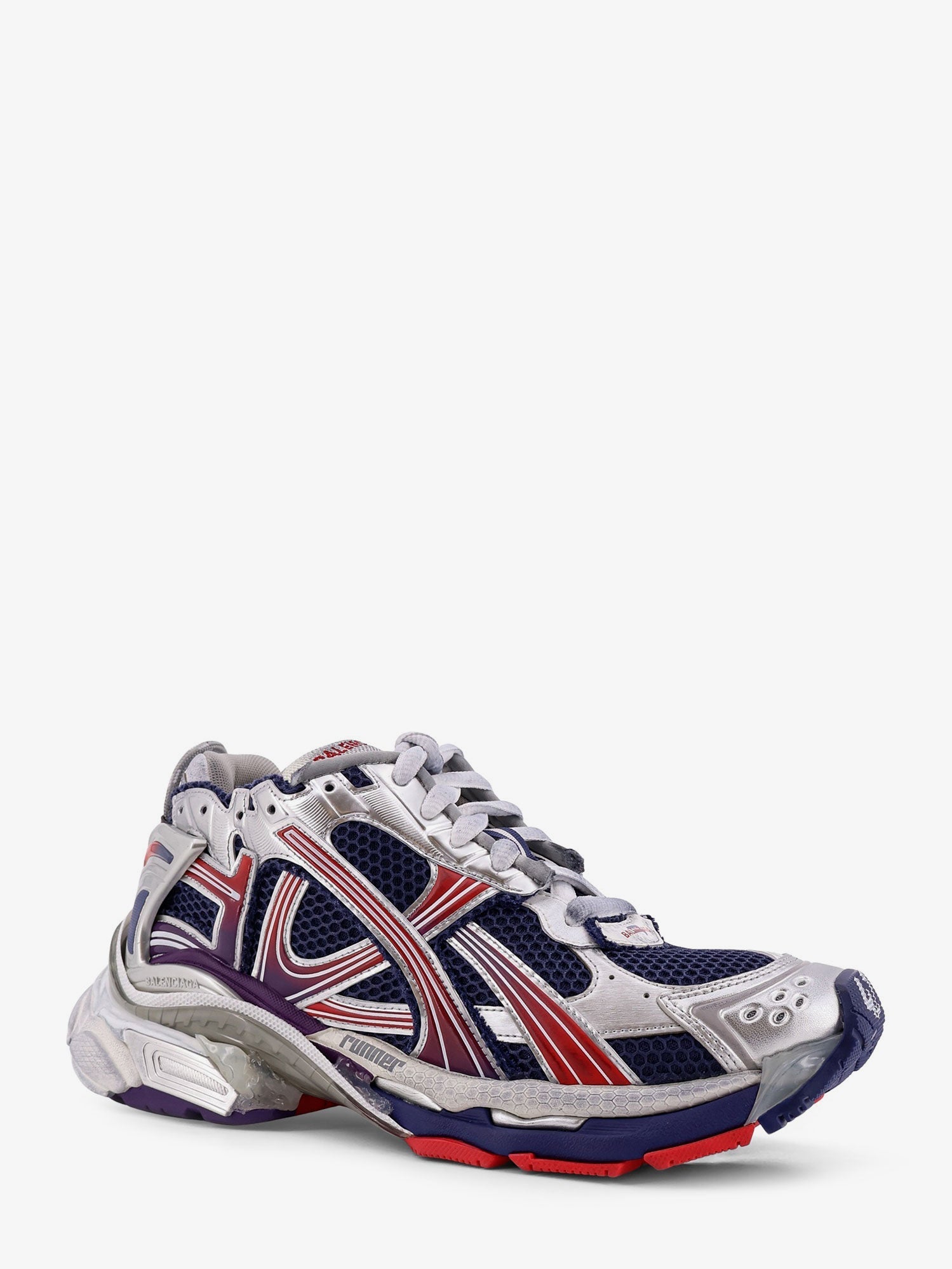 Balenciaga Men Mesh And Nylon Runner Sneakers