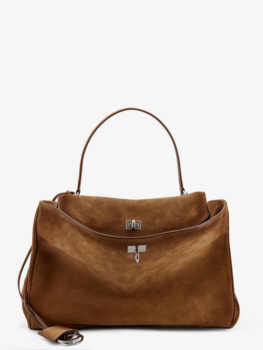 Balenciaga Women Rodeo M Suede Shoulder Bag