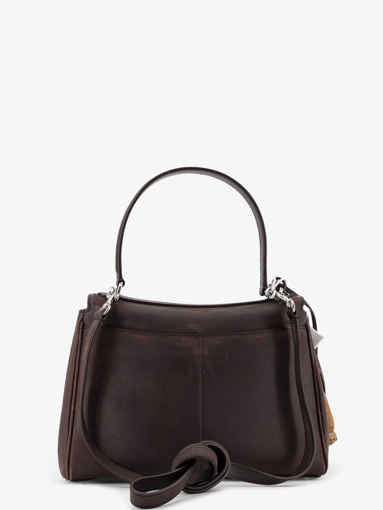 Balenciaga Women Rodeo S Leather Crossbody Bag With Vintage Motif