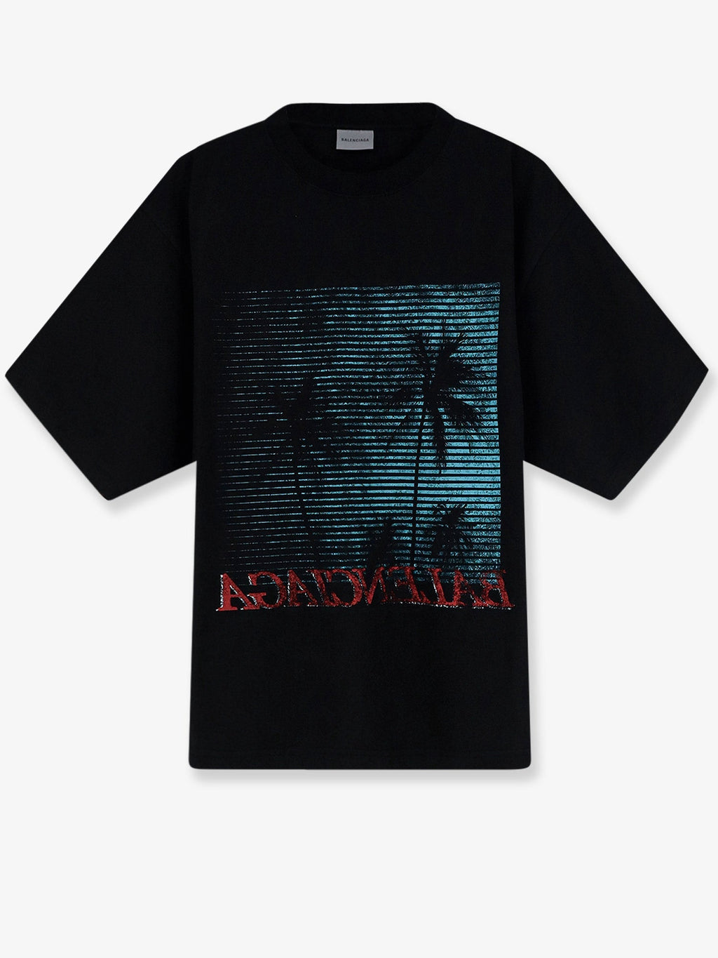 Balenciaga Men Cotton T-Shirt With Front Print