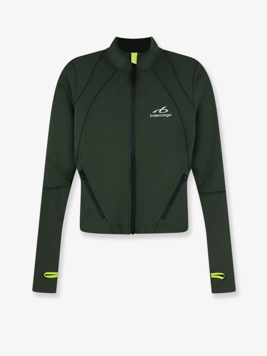Balenciaga Women Fitted Zip-Up Sweatshirt