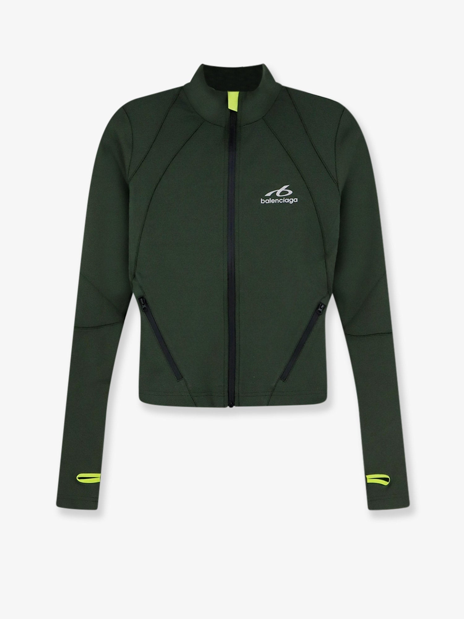 Balenciaga Women Fitted Zip-Up Sweatshirt