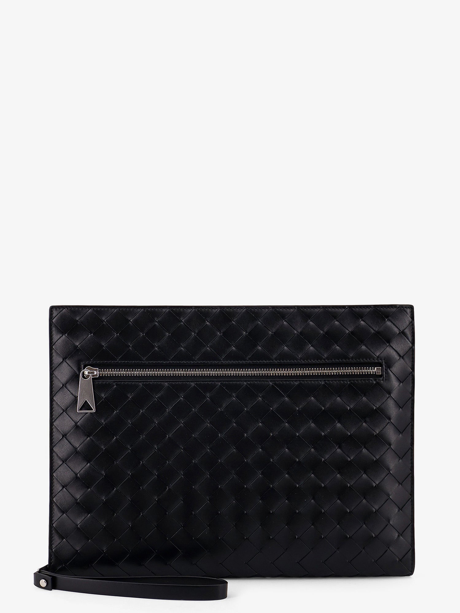 Bottega Veneta Men Avenue Leather Document Case With Intrecciato Motif