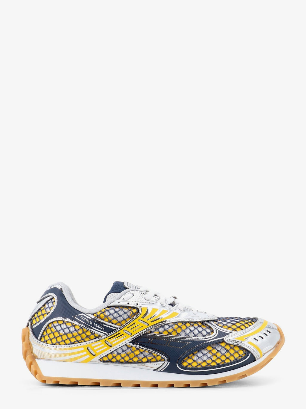 Bottega Veneta Men Orbit Mesh And Leather Sneakers