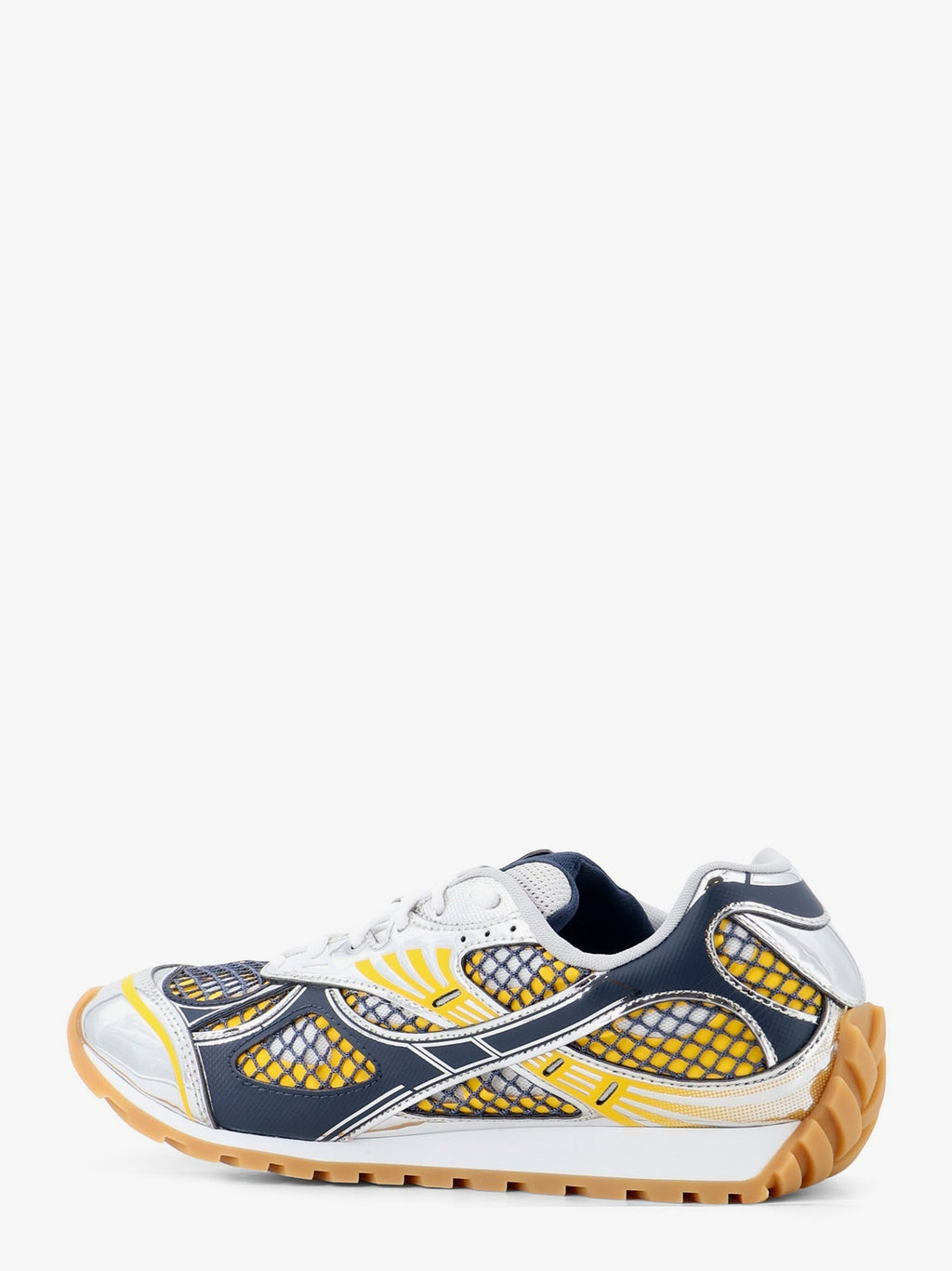 Bottega Veneta Men Orbit Mesh And Leather Sneakers