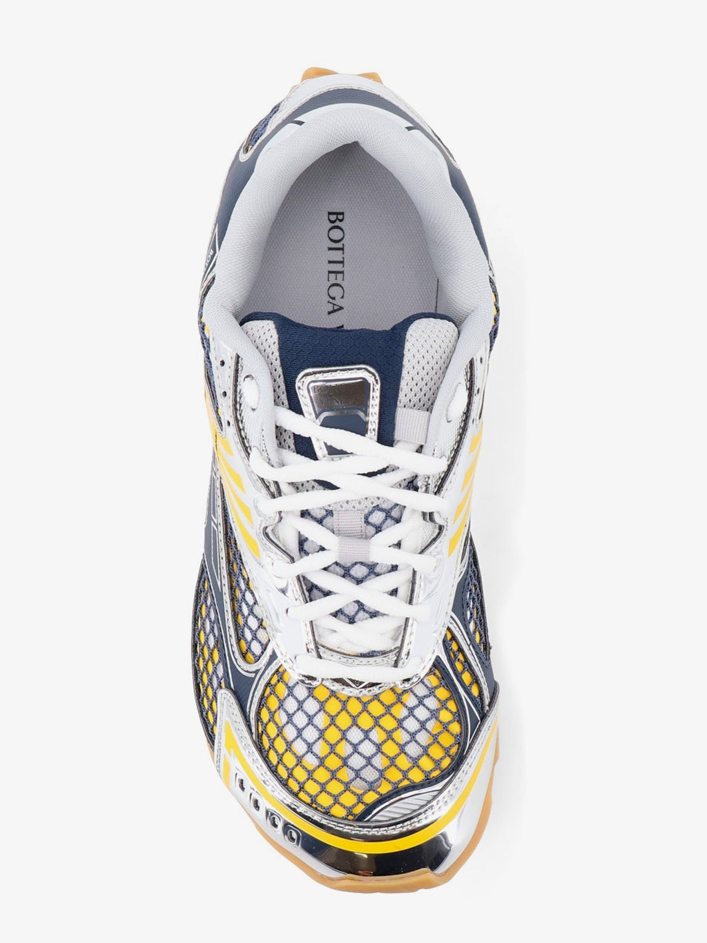 Bottega Veneta Men Orbit Mesh And Leather Sneakers