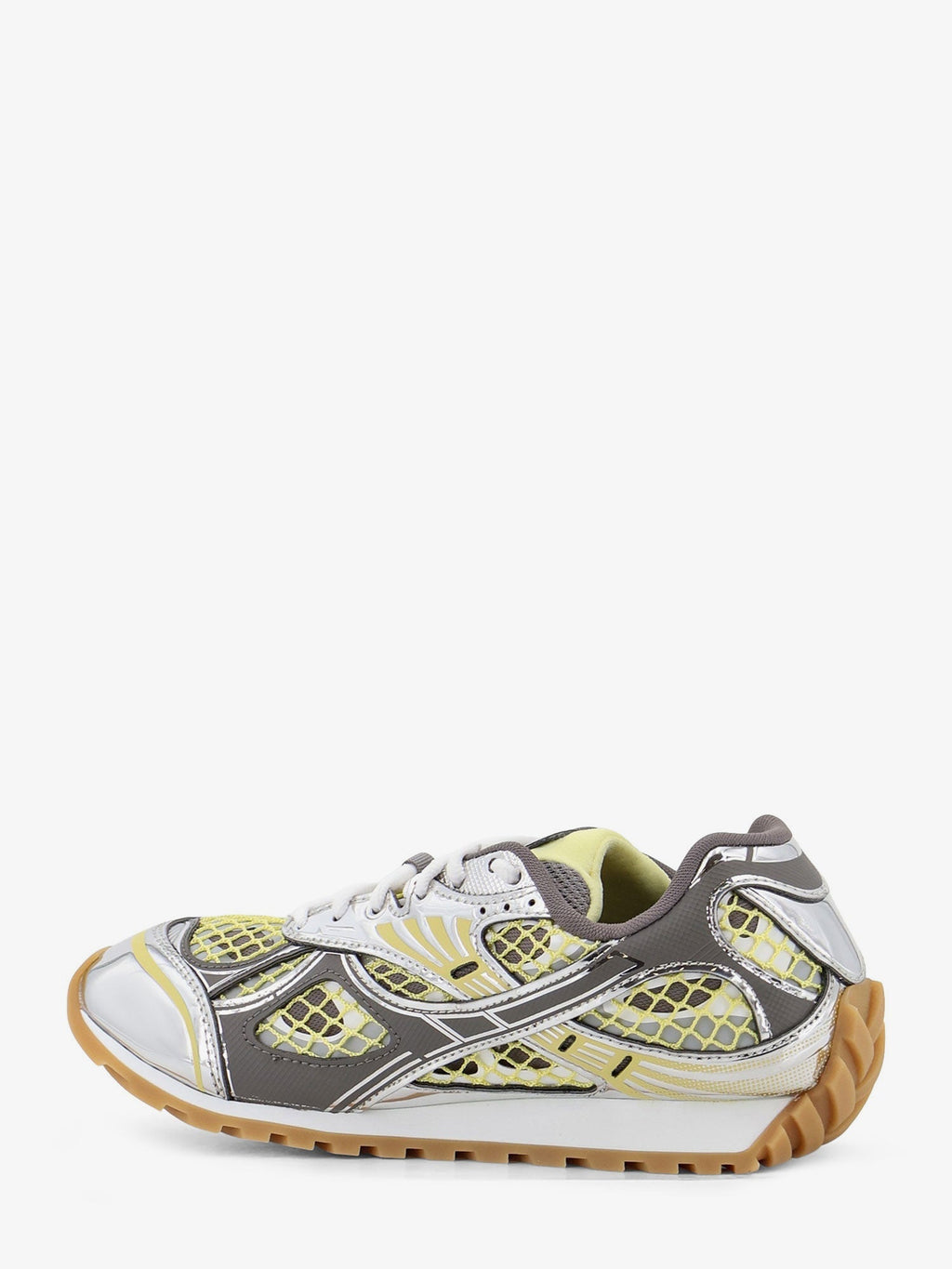 Bottega Veneta Women Orbit Mesh And Leather Sneakers