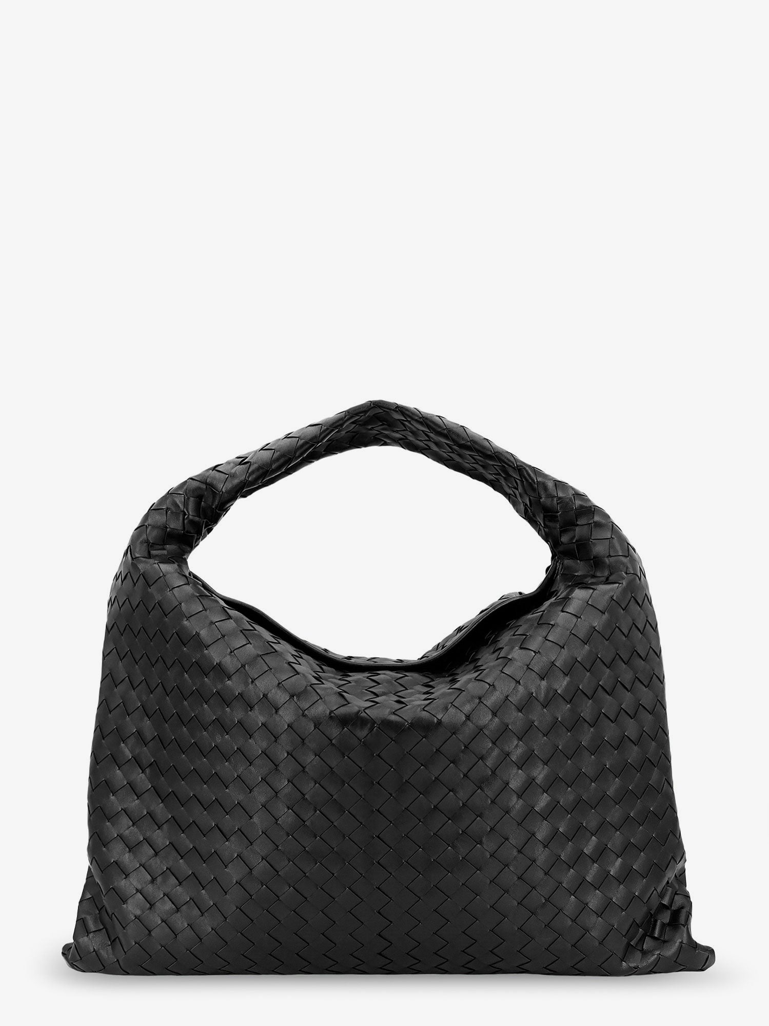Bottega Veneta Women Hop Hobo Leather Shoulder Bag With Intreccio Pattern