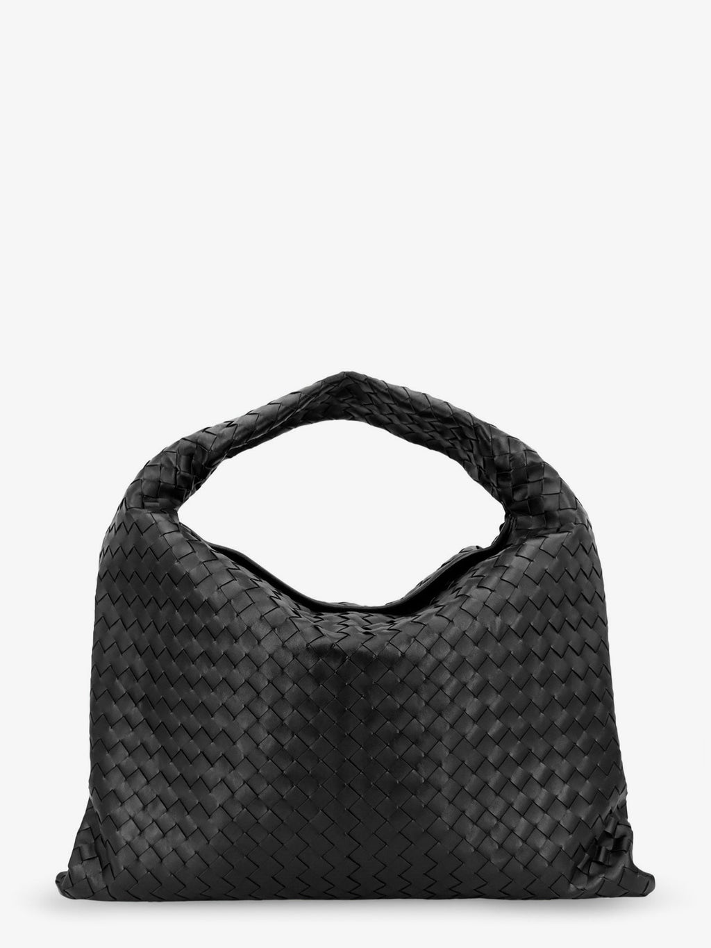 Bottega Veneta Women Hop Hobo Leather Shoulder Bag With Intreccio Pattern