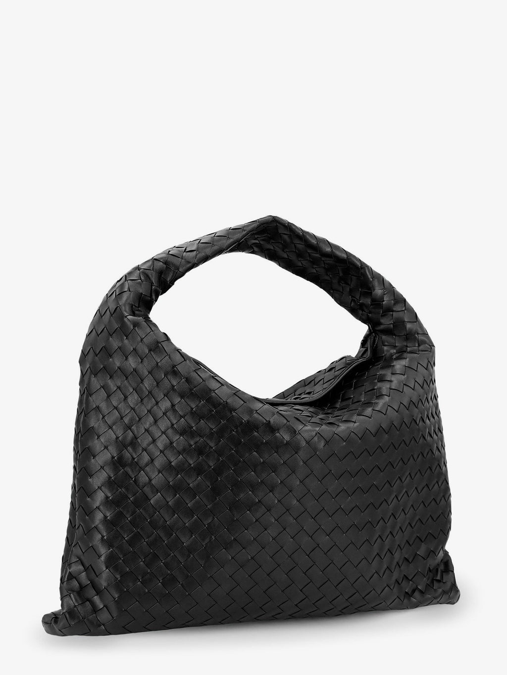 Bottega Veneta Women Hop Hobo Leather Shoulder Bag With Intreccio Pattern
