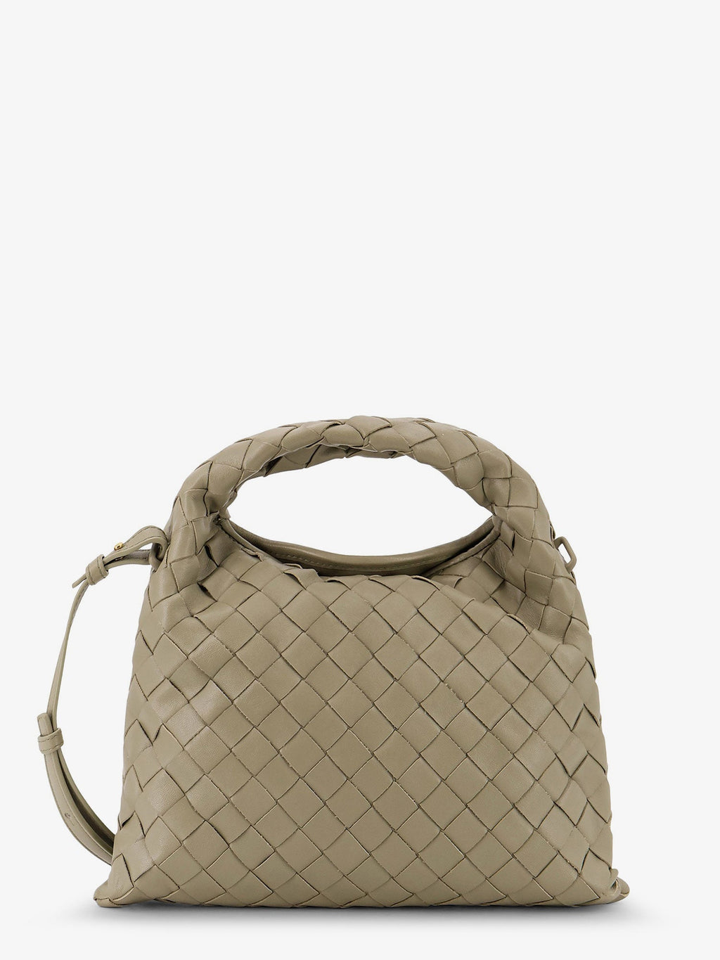 Bottega Veneta Women Mini Hop Leather Crossbody Bag With Intrecciato Pattern