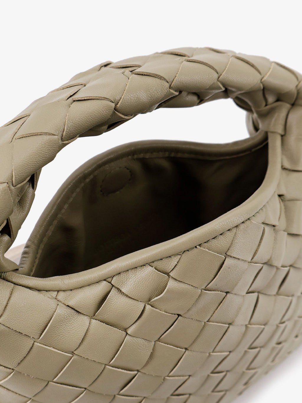 Bottega Veneta Women Mini Hop Leather Crossbody Bag With Intrecciato Pattern