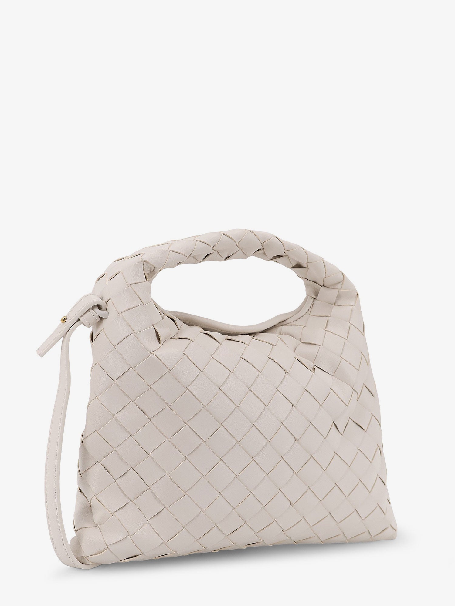 Bottega Veneta Women Mini Hop Leather Crossbody Bag With Intrecciato Pattern