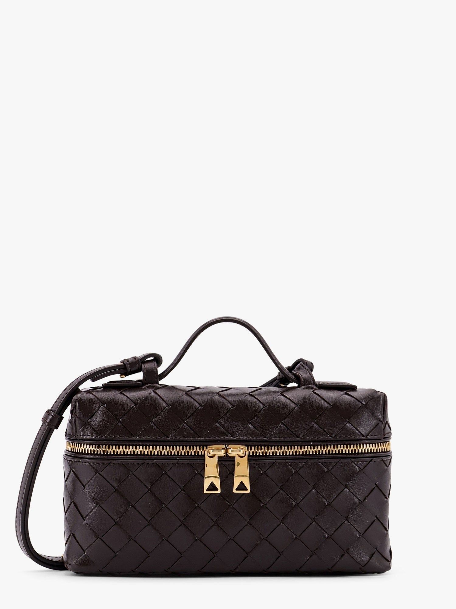 Bottega Veneta Women Bang Bang Leather Shoulder Bag With Intrecciato Pattern