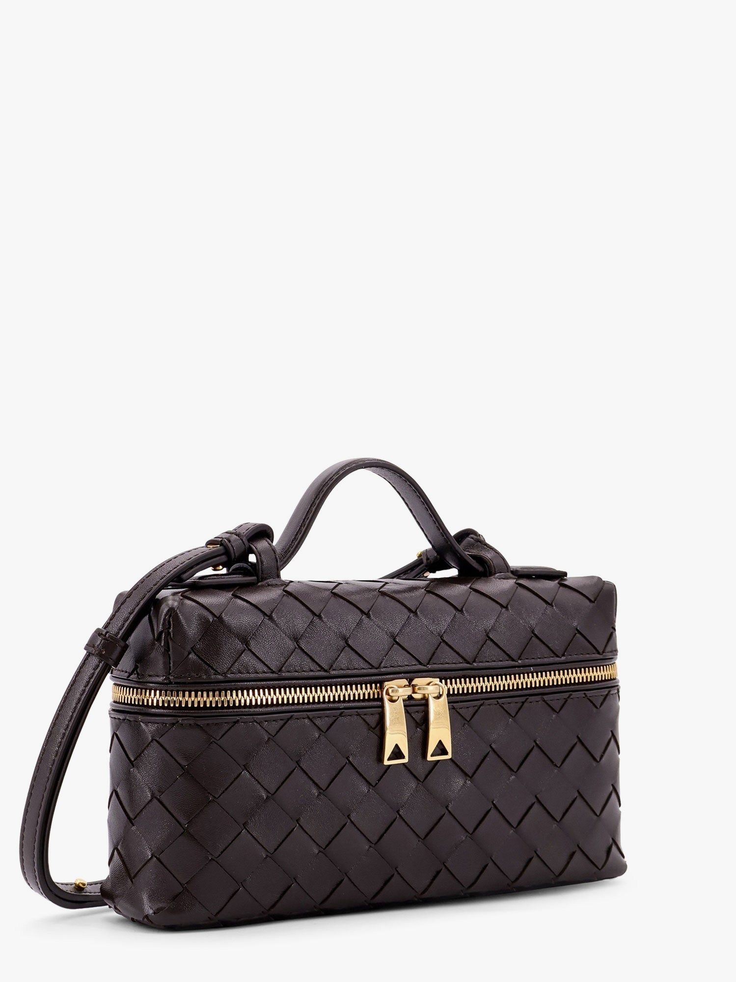 Bottega Veneta Women Bang Bang Leather Shoulder Bag With Intrecciato Pattern