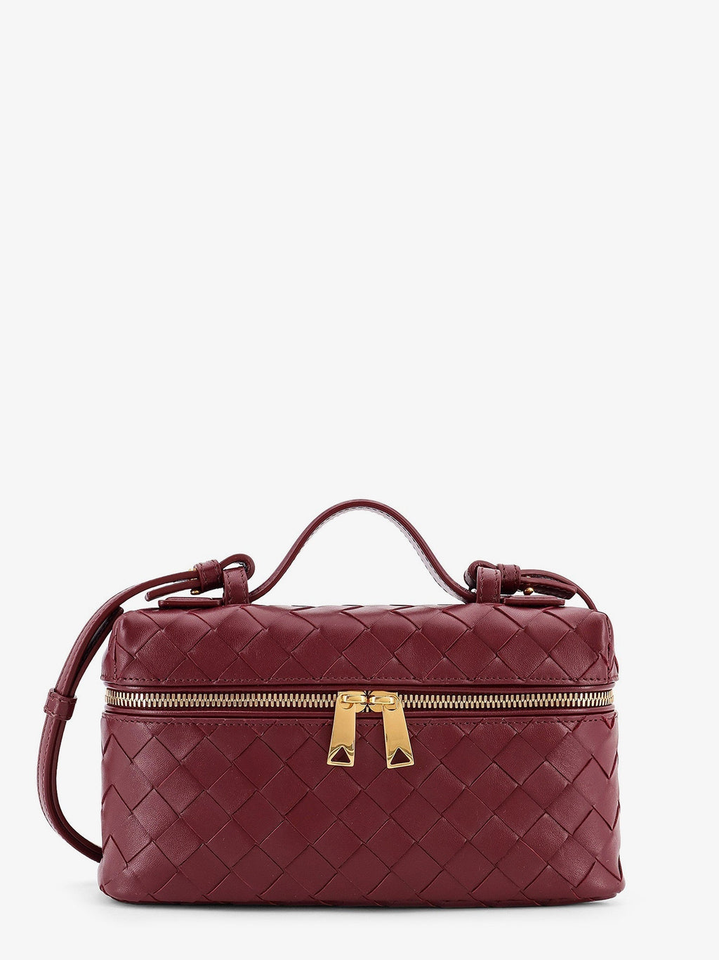 Bottega Veneta Women Bang Bang Leather Vanity Case With Intrecciato Motif