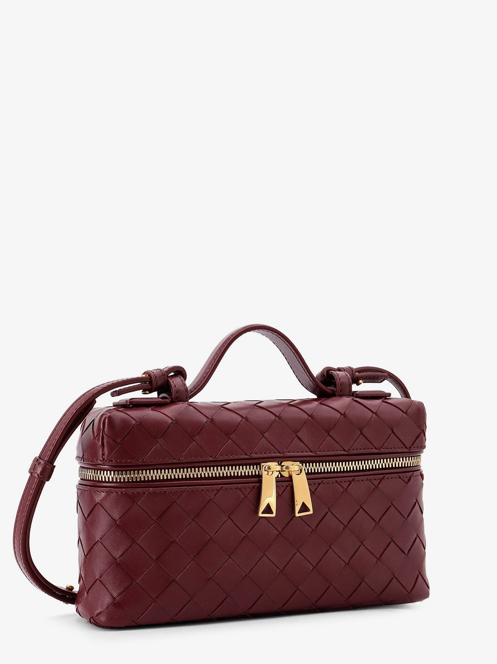 Bottega Veneta Women Bang Bang Leather Vanity Case With Intrecciato Motif