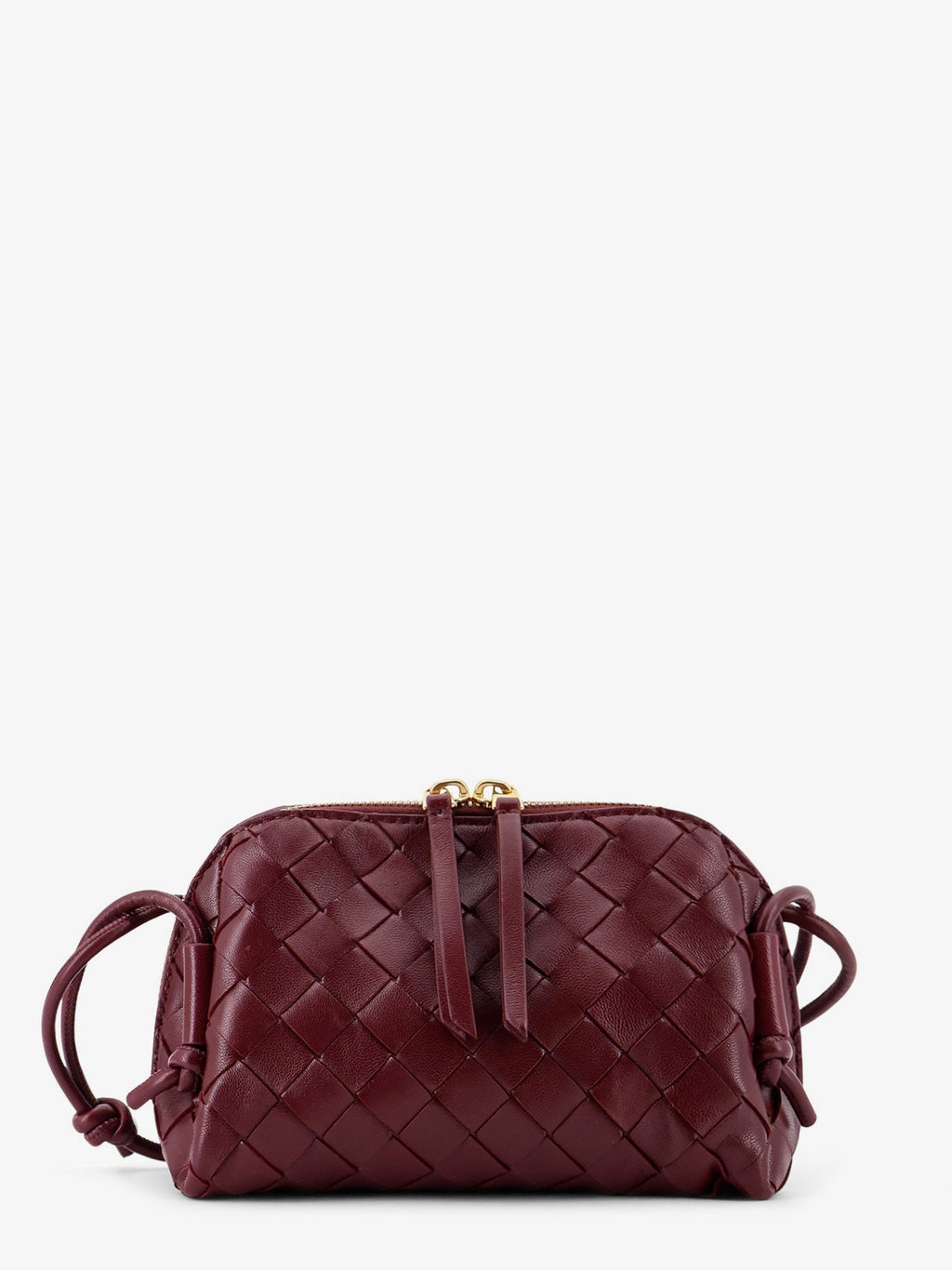 Bottega Veneta Women Concert Pouch Leather Shoulder Bag With Intrecciato Motif